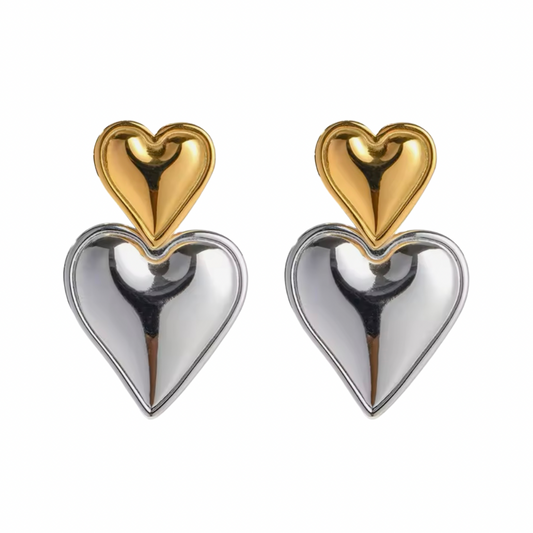 Corazón Bitono Earrings